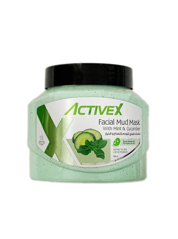 ActiveX Facial Mud Mask 500ml - Mint & Cucumber | Refreshing and Hydrating Skincare